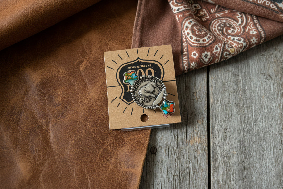 Buffalo coin ring price tag with buffalo coin illustration